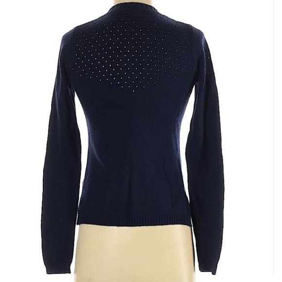 Anthropologie Moth Navy Snail Pocket Cardigan XS - Picture 4 of 10